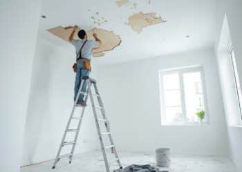ceiling water leak repair