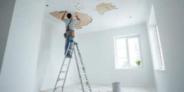ceiling water leak repair